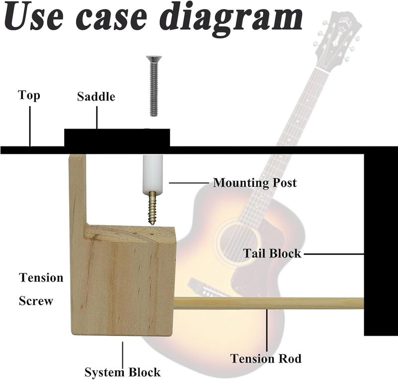 Zeiboat AN3694 Acoustic Guitar Bridge Pins - Work to Enhance the Volume and Tone of Guitar - Image 3